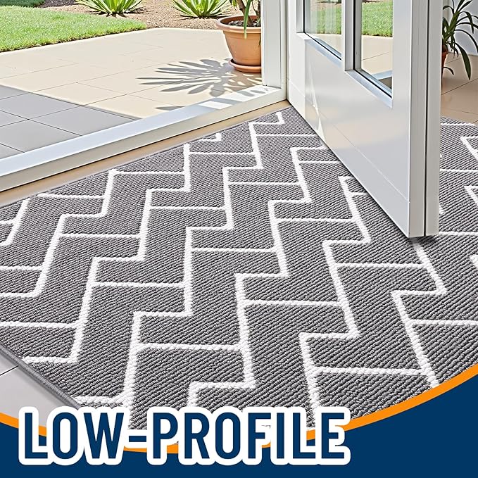 OLANLY Front Door Mat, Non-Slip Rubber Backing, Dirt Resistant and Absorbent - Image 3