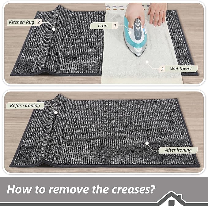 BEQHAUSE Kitchen Rugs and Mats 2PCS, Non-Slip Kitchen Mats - Image 9