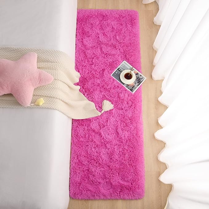 Chicrug Soft Runner Rug for Bedroom Living Room Plush Fluffy Rugs 2x6 Feet - Image 6
