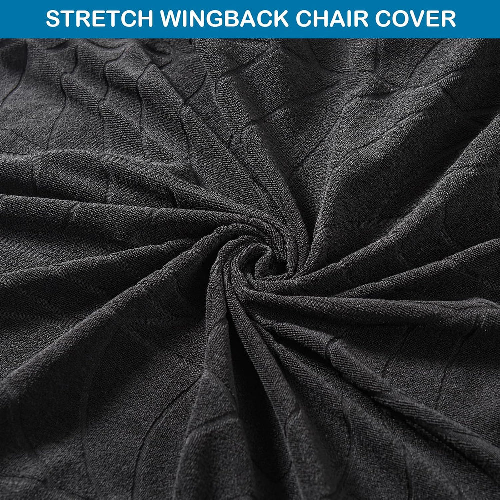 HZDHCLH Waterproof Wingback Chair Slipcovers 2 Piece,Stretch Spandex Wing Cha...