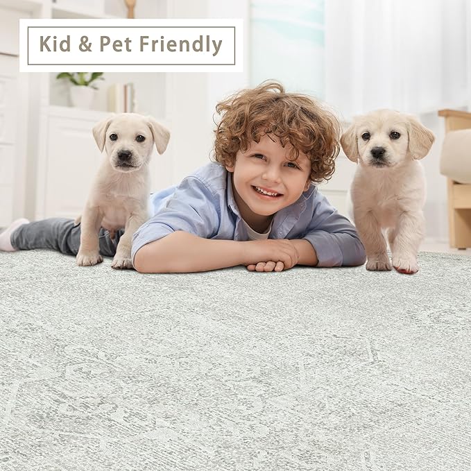 Washable Rugs 5x7 Area Rugs for Living Room, Large Carpets, Ultra Soft Faux - Image 6