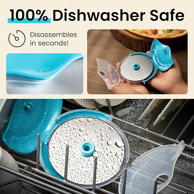 Kitchy Pizza Cutter Wheel with Protective Blade Cover, Ergonomic Pizza Slicer - Image 5