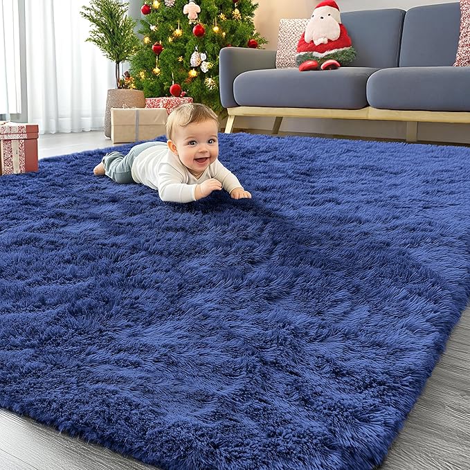 OLANLY 5x6 Area Rugs for Living Room Bedroom, Machine Washable Soft Fluffy by OLANLY
