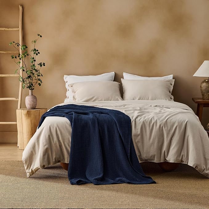 Bedsure 100% Cotton Muslin Throw Blanket Twin XL - Image 8