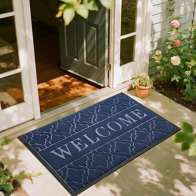 Yimobra Welcome Mat Outdoor Indoor, All-Season Waterproof Front Door Mat by Yimobra