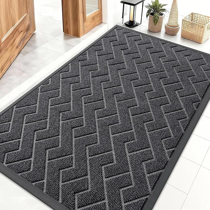OLANLY Front Door Mat Indoor Outdoor Entrance, Waterproof All-Season, by OLANLY