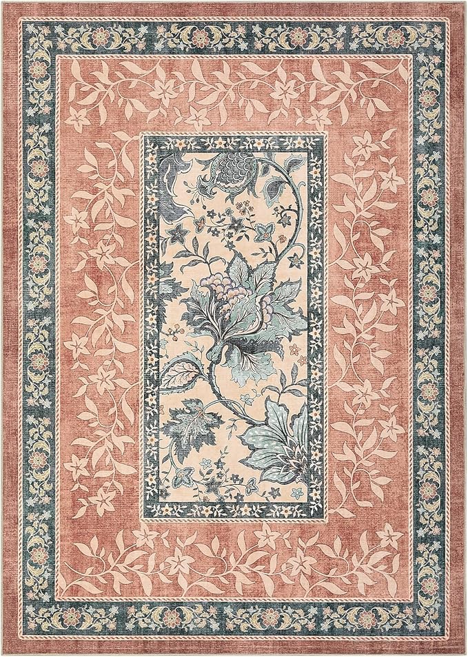 GarveeHome Terracotta Teal 2x3 Door Mat Indoor Rugs - Image 9
