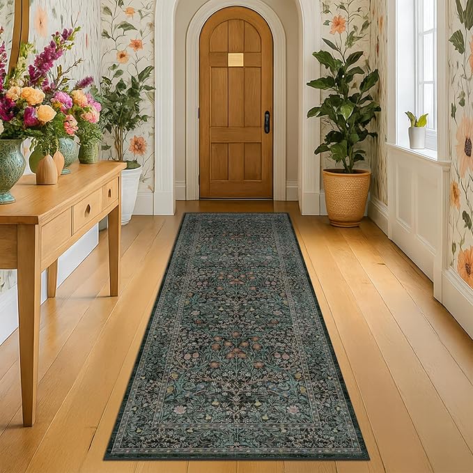 8ft Long Runners for Hallways Non Slip, Entryway Indoor, Washable Rubber - Image 6