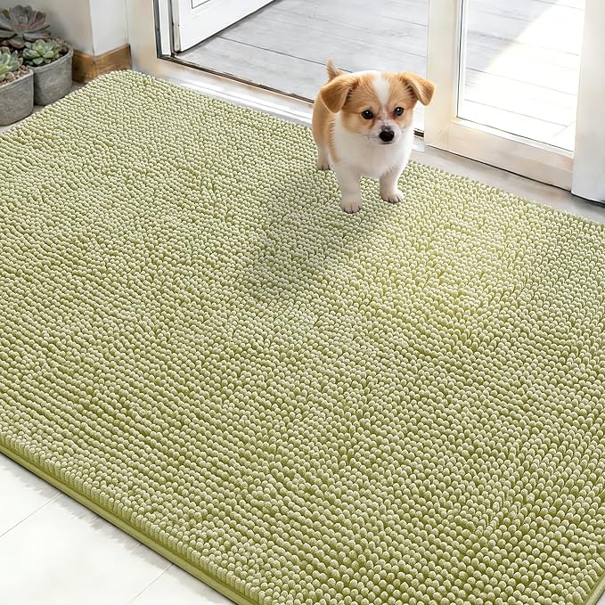OLANLY Dog Door Mat for Muddy Paws 48x30, Absorbs Moisture and Dirt, Absorbent by OLANLY