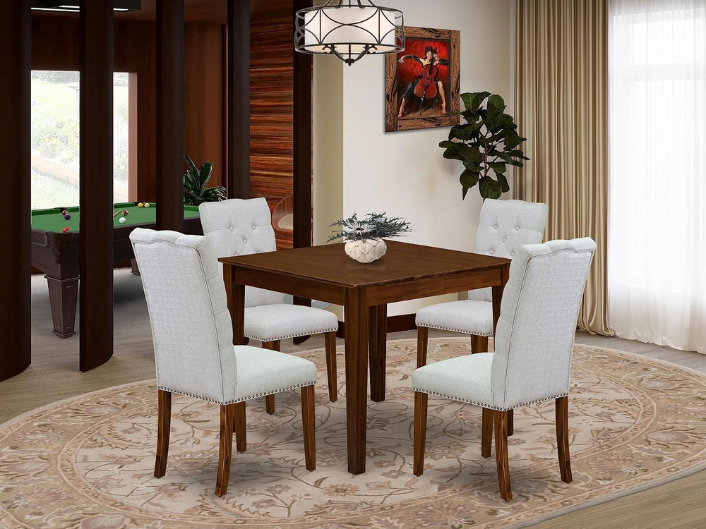 East West Furniture OXEL5-AWA-05 5 Piece Dining Room Furniture Set Consist of...