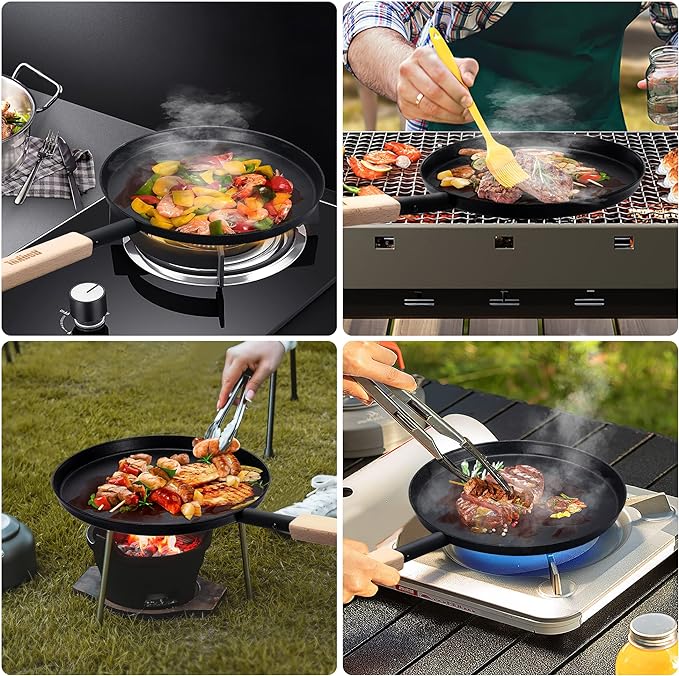 bodkar 8-inch Frying Pan Skillet Flat Crepe Pan, Lightweight Grill Pan - Image 5