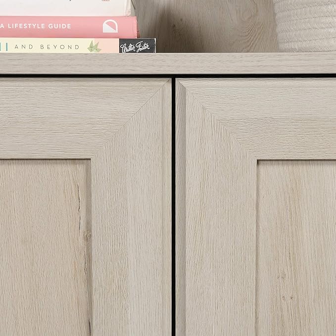Sauder Miscellaneous Storage Bookcase with Doors, Adjustable Shelves, 5 Shelf...