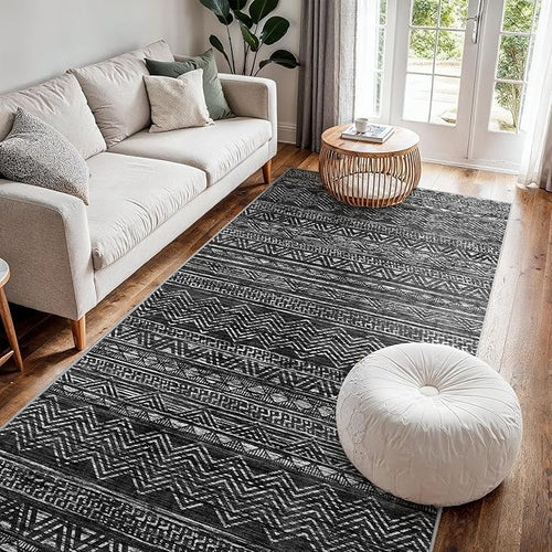 4x8 Washable Hallway Runner Rug：Moroccan Non-Slip Wide Runners by Ksrau