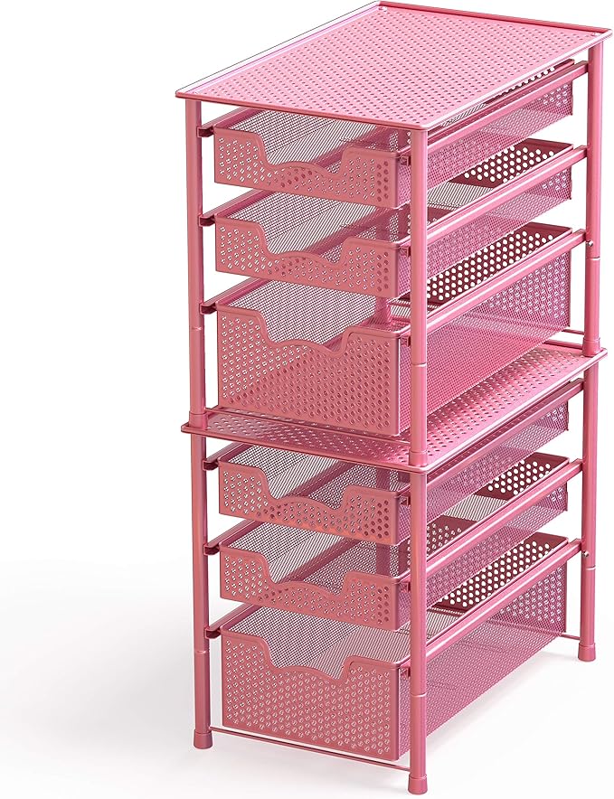Simple Houseware Stackable 3 Tier Sliding Basket Organizer Drawer