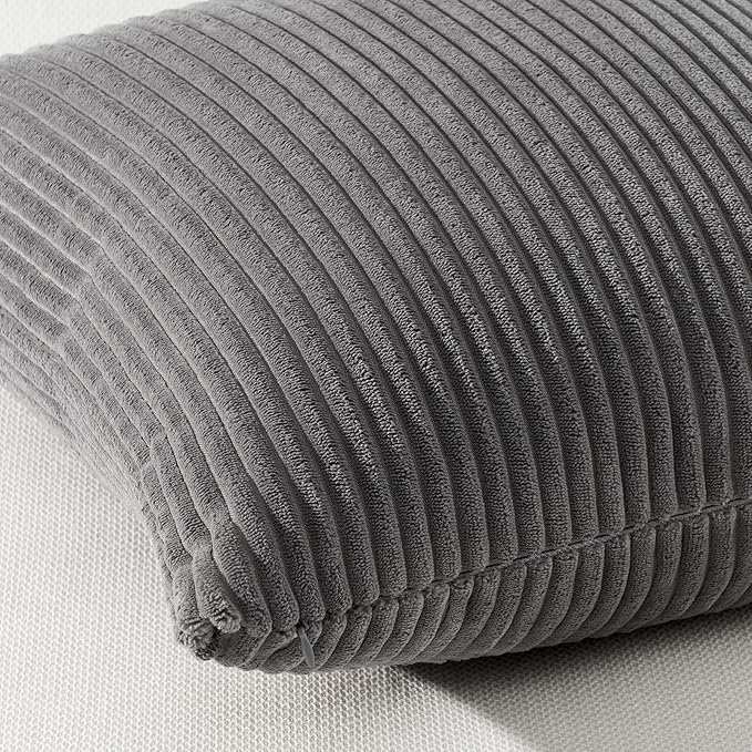 Topfinel Dark Grey Throw Pillow Covers Set of 4, Soft Velvet Modern - Image 4
