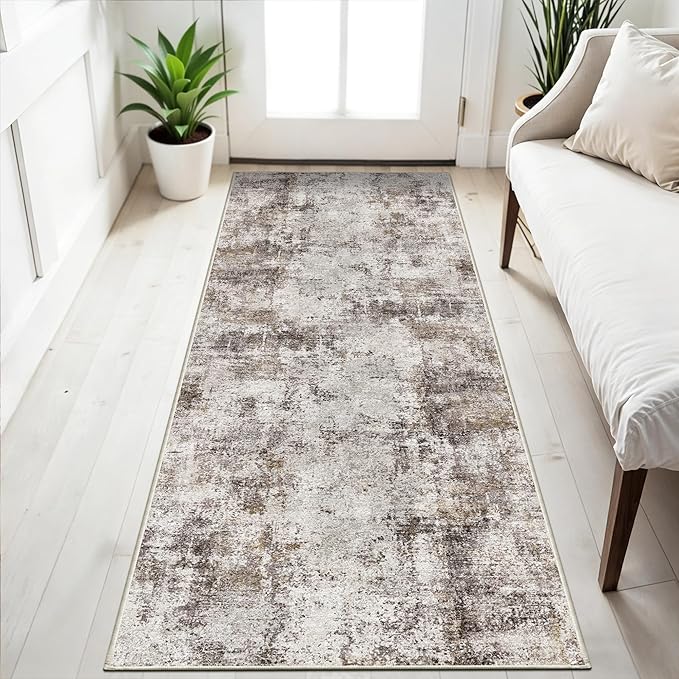 2x5 Washable Runner Rug for Hallway: Non Slip Entryway Runners Rugs by WIEVEDENS