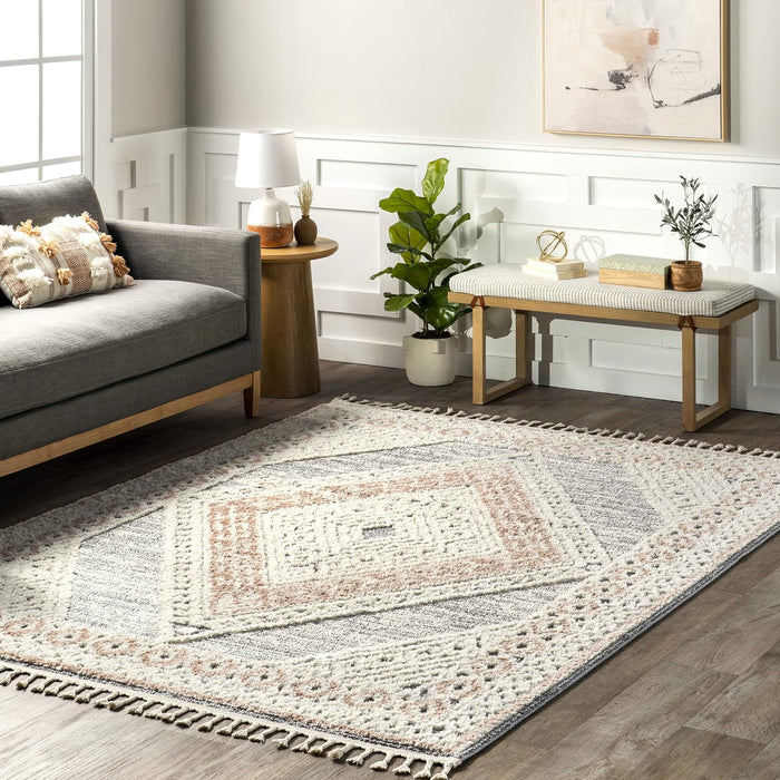 nuLOOM Acacia Multicolor Diamond Power Loomed Area Rug, 8' x 10'