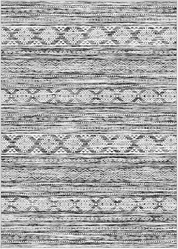 Nakagishi Area Rug Living Room Rugs: 7X9 Machine Washable Boho Large Neutral - Image 9