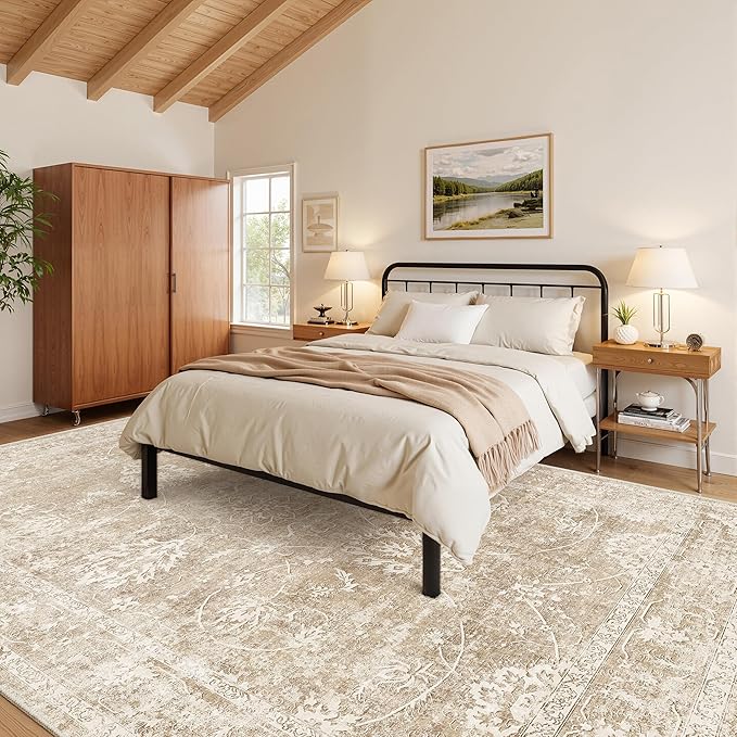 Madane Living Room 10x14 Area Rugs, Washable Low Pile Non-Slip Stain Resistant - Image 3