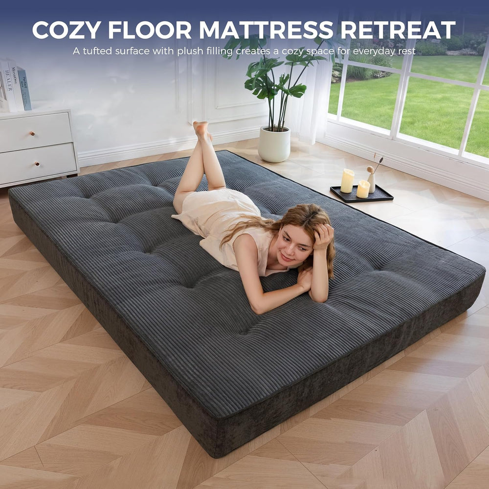 MAXYOYO 6" Extra Thick Japanese Floor Mattress Full Size Futon Mattress