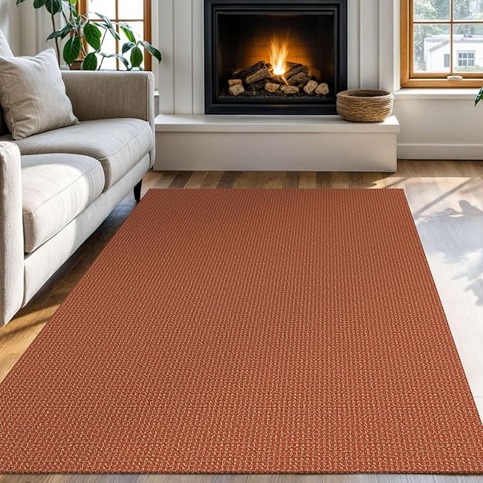 KOZYFLY Washable Area Rug 4x6 ft Non Slip Rubber Backed Living Room Rugs - Image 8