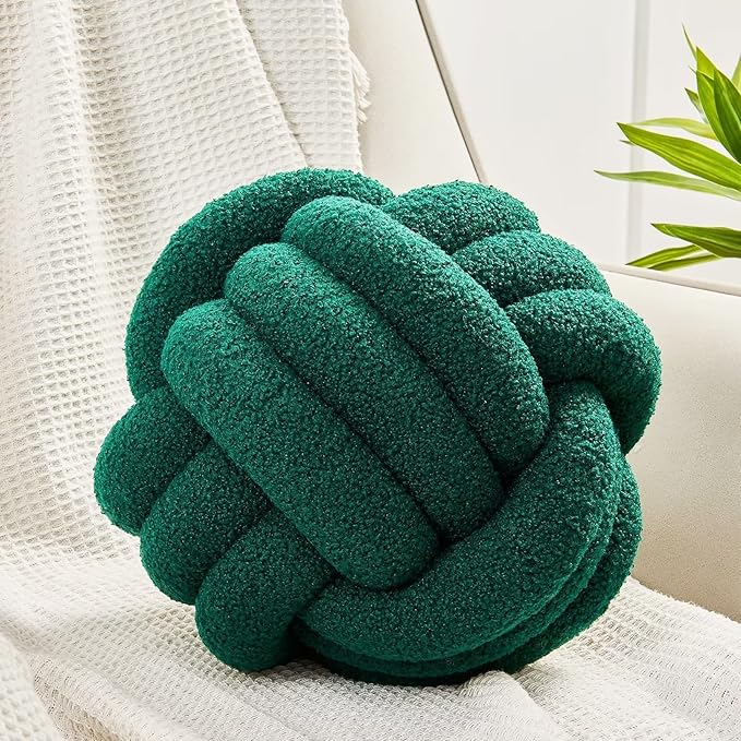 Uvvyui Knot Pillow Ball, Soft Home Decorative Pillows, Round Throw Pillow by Uvvyui
