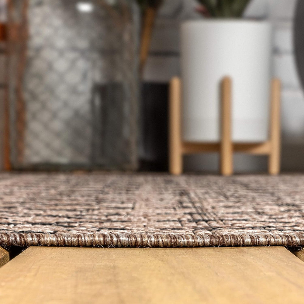 JONATHAN Y Moroccan Geometric Indoor Outdoor Area Rug 8X10 Natural/Black, Our...