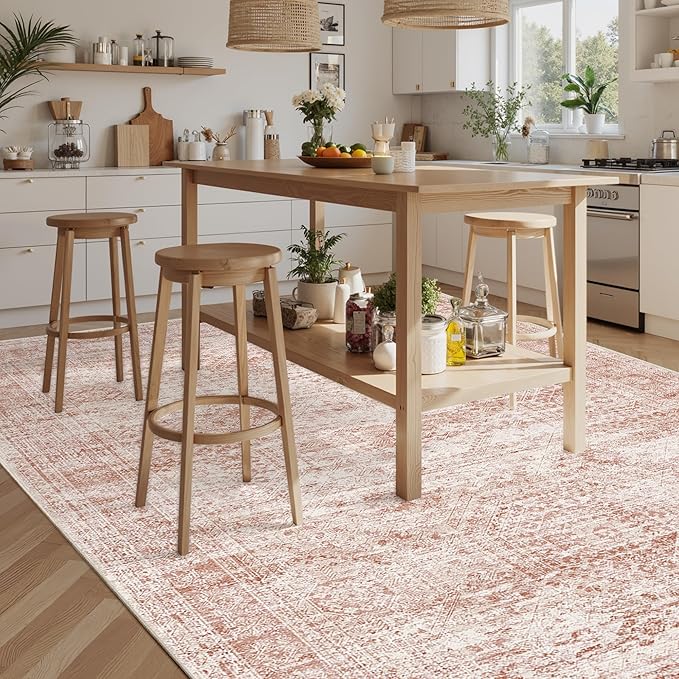 Soalmost 9x12 Area Rugs for Living Room, Non Slip Machine Washable Vintage Rugs - Image 8