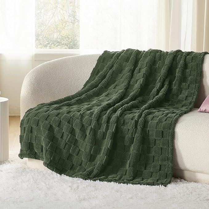 Bedsure GentleSoft Olive Green Spring Throw Blanket - Image 5