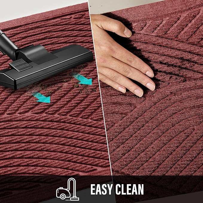HIYARD Sturdy Front Door Mat, Absorbent Muddy Dirt Resist Welcome Door Mats - Image 7