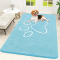 OLANLY Dog Door Mat for Muddy Paws 59x35, Paw Print Design, Absorbs Moisture by OLANLY