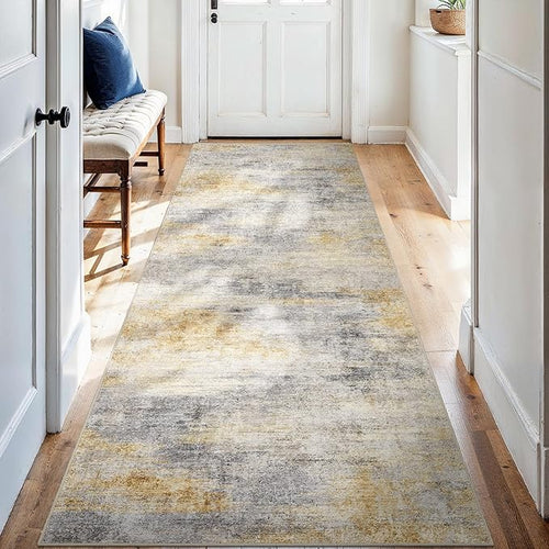 2'6''x8' Washable Kitchen Runner Rug: Modern Abstract Runners - Image 2