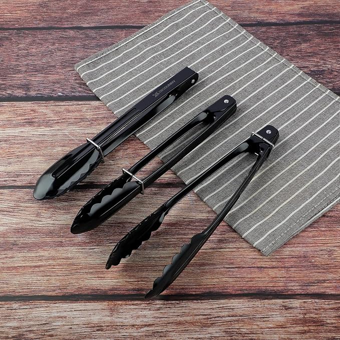 MSY BIGSUNNY 9 Inch Kitchen Food Tongs, Buffet Tongs, Serving Tongs - Image 3