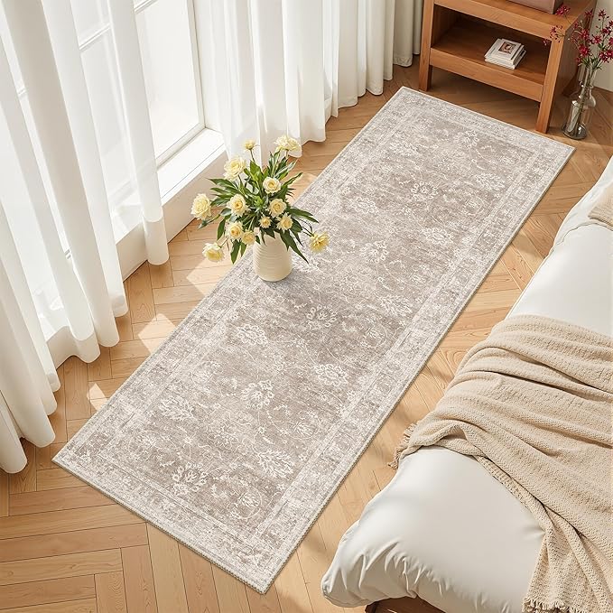 Madane 2x6 Washable Runner Rug Non-Slip, Vintage Kitchen Hallway Rug - Image 9