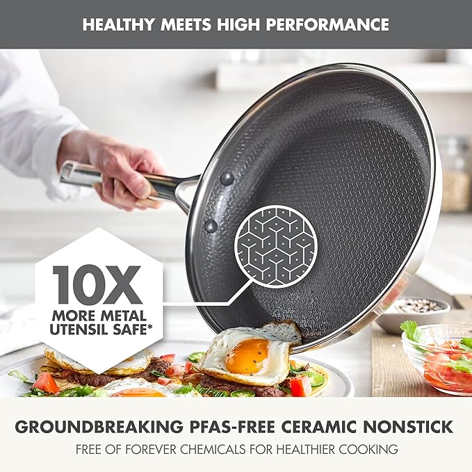 GreenPan Hybrid 12” Nonstick Stainless Steel Frying Pan - Image 4