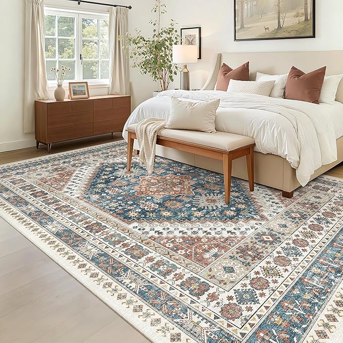 Madane 5x7 Area Rugs for Living Room, Stain Resistant Washable Rugs, Non-Slip - Image 2