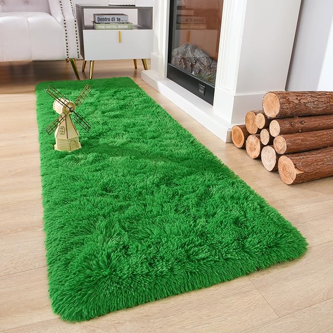 Chicrug Soft Runner Rug for Bedroom Living Room Plush Fluffy Rug 2x6 Feet - Image 2