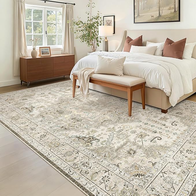 Madane 6x9 Area Rugs for Living Room, Stain Resistant Washable Rugs, Non-Slip - Image 4