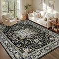 4x6 Area Rugs for Living Room: Washable Rug Soft Vintage Boho Medallion Carpet by EXPEDIX