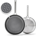 GreenPan Hybrid 9.5” & 11” Nonstick Stainless Steel Frying Pan Set, APEX by GreenPan