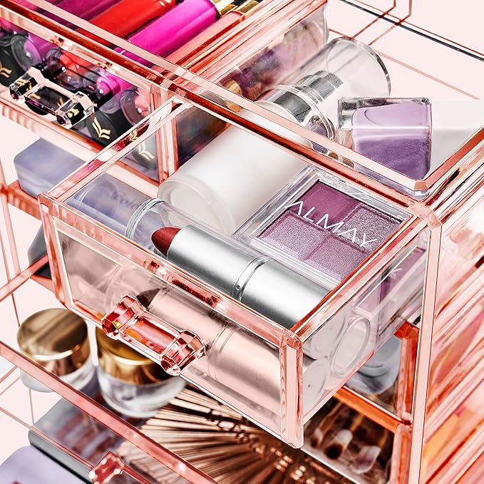Sorbus Acrylic Makeup Organizer Set, 6-Drawer Vanity & Countertop Cosmetic - Image 5