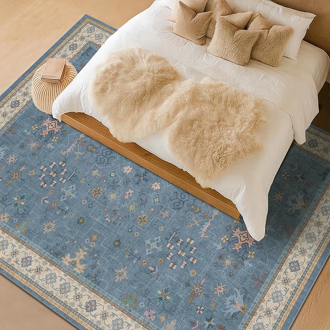 Hazo Haus Blue Big Rugs for Living Room - Image 9