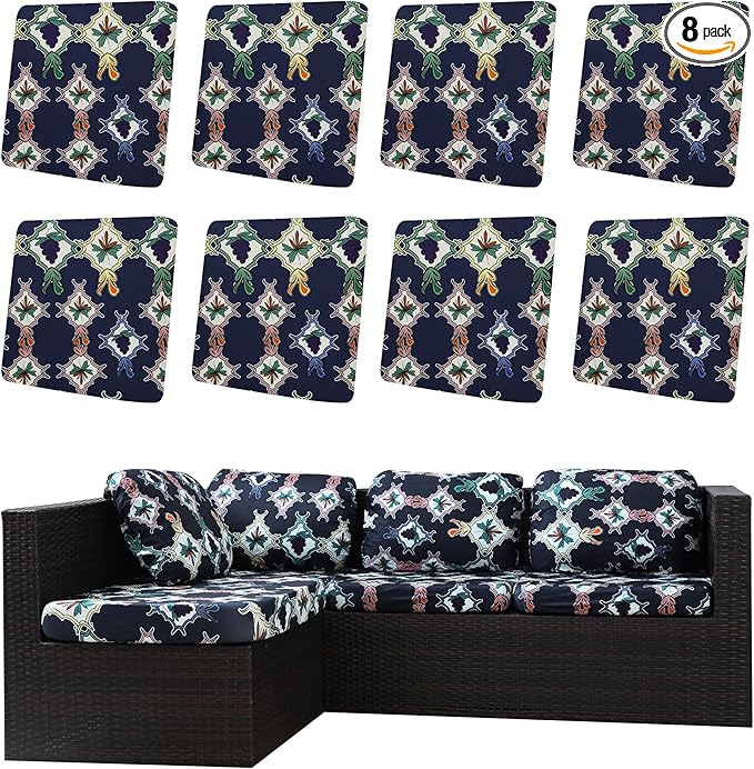Outdoor Cushion Covers Set, Replacement by SUKAIKEQA