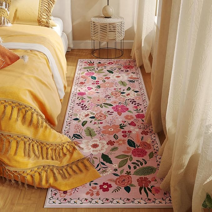 Rugcomf Runner Rug for Hallways Kitchen Rug Non Slip 2'6''x8' Washable Runner - Image 5