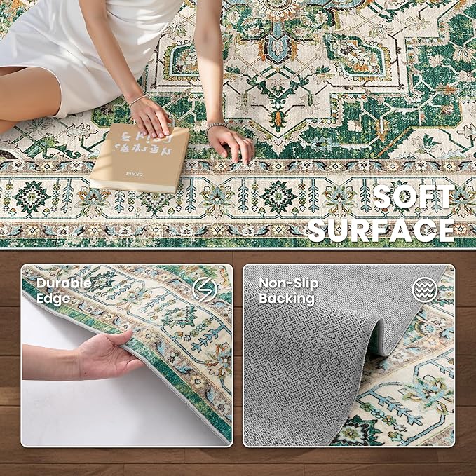 zesthome 6x9 Area Rugs, Machine Washable Rugs - Image 6