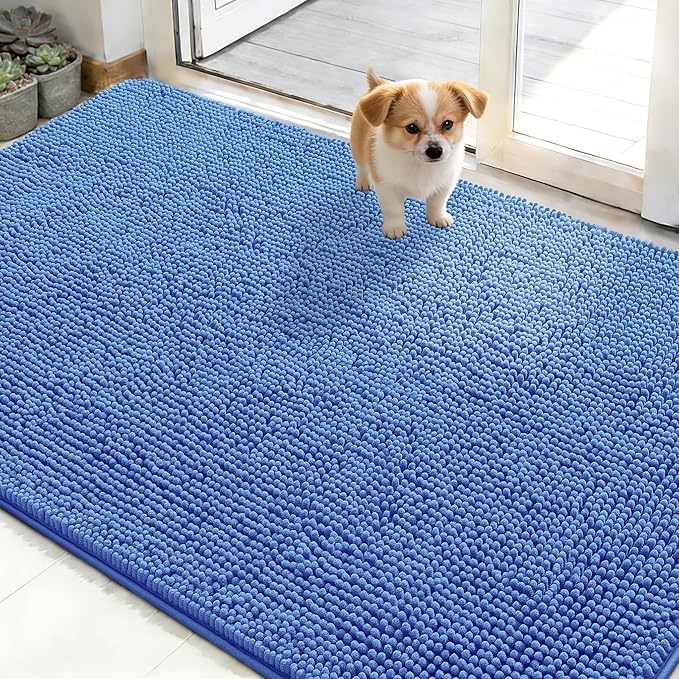 OLANLY Dog Door Mat for Muddy Paws 48x30, Absorbs Moisture and Dirt, Absorbent by OLANLY