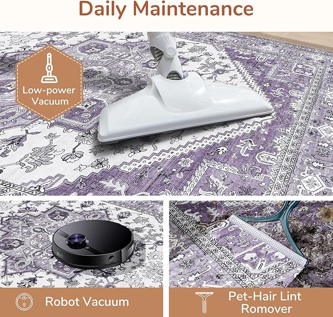 OPPODREAM Soft Area Rugs 4x6, Low-Pile Washable Rugs 4x6 - Image 5