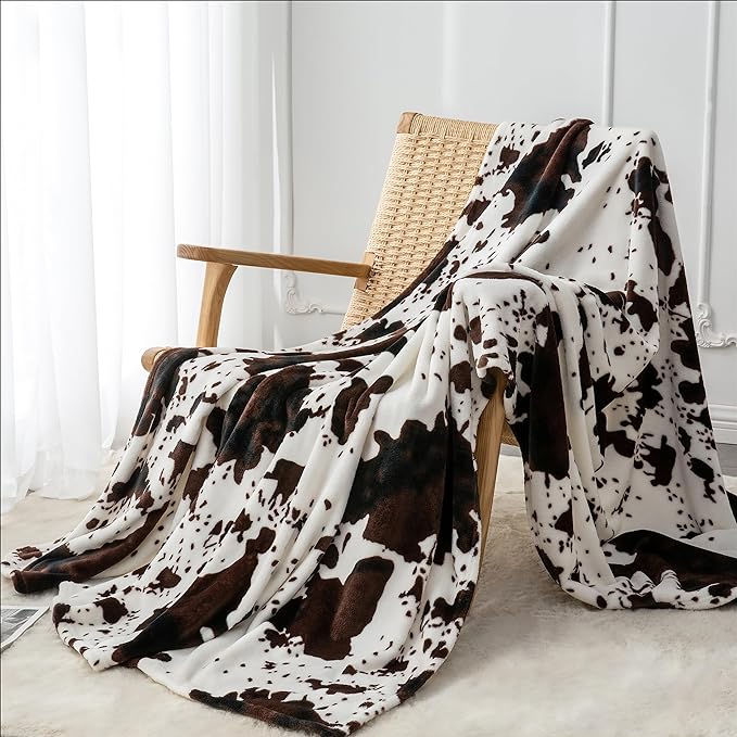 BEDELITE Cow Print Throw Blanket Twin Size - Image 6