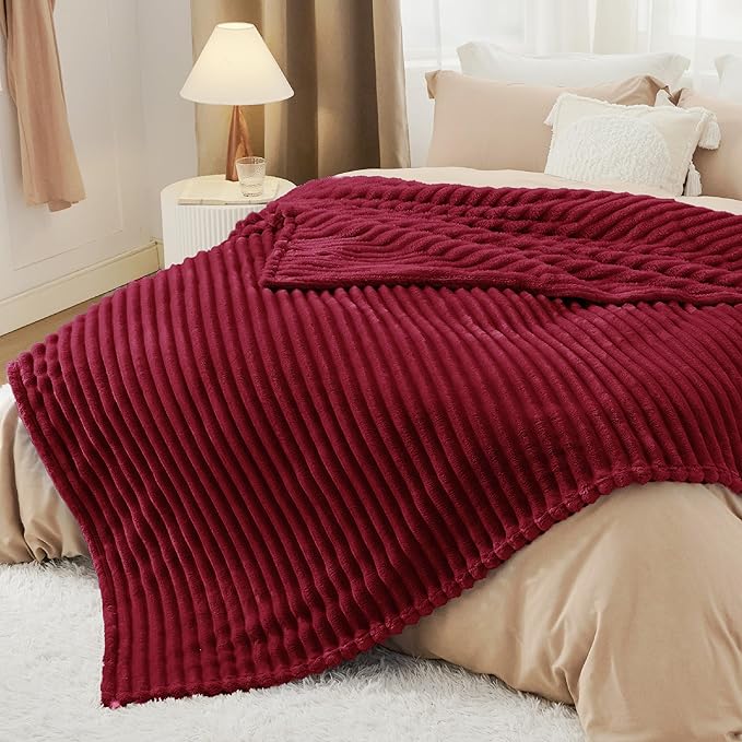 Bedsure GentleSoft Red Blanket for Couch - Image 5