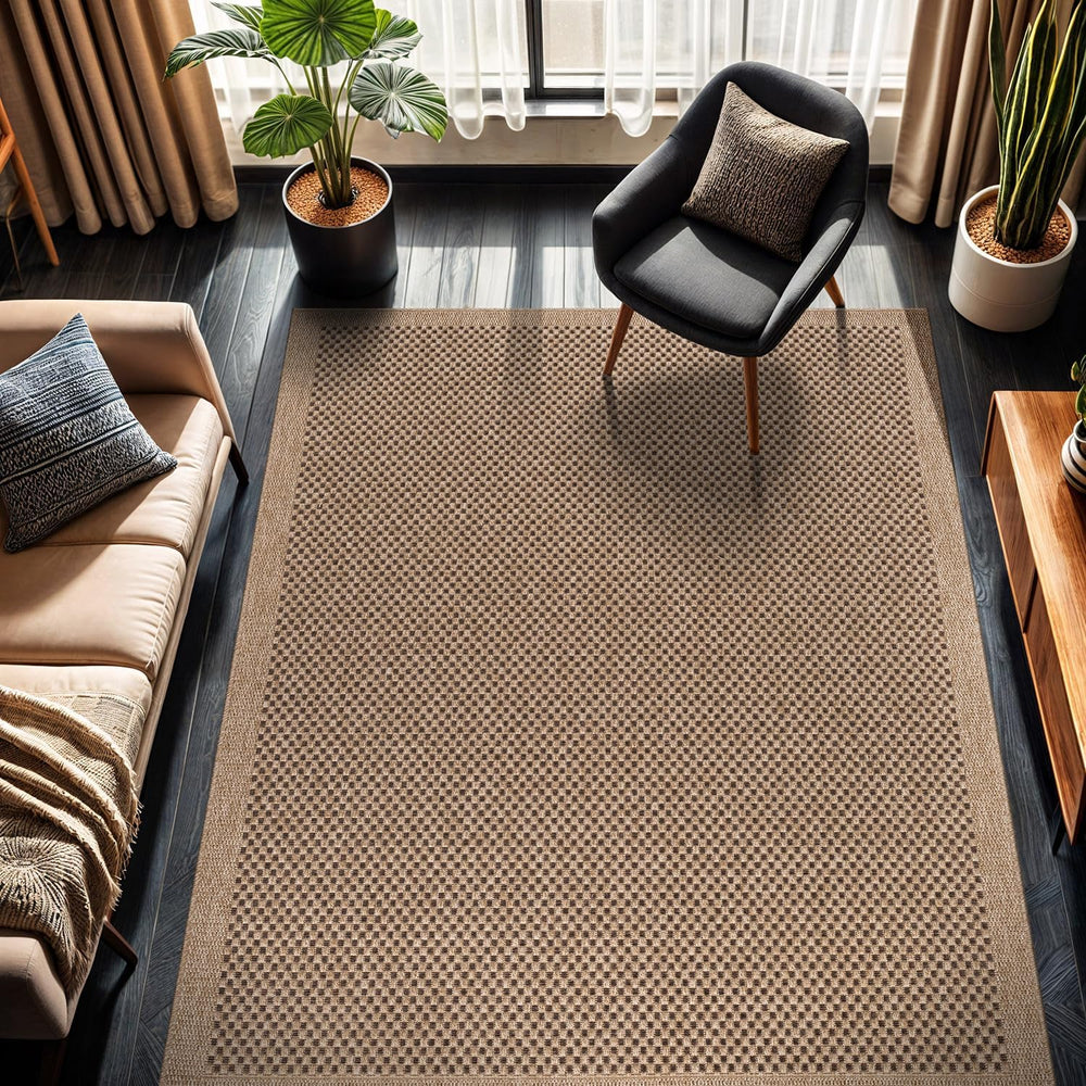 CAMILSON Easy Jute Rug 9x12, Indoor Outdoor Natural Color Fiber Area Rugs for...